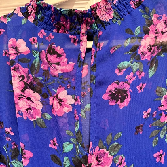 Torrid Blue Floral Dress — sz 2 (18/20) - Picture 4 of 6